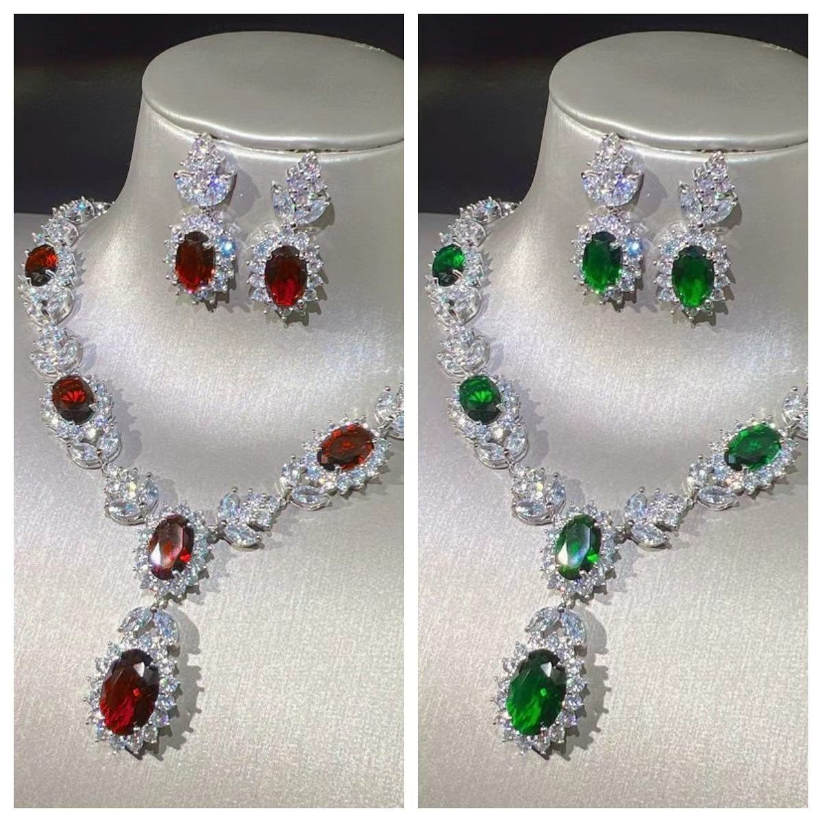 Red and green jewelry sets