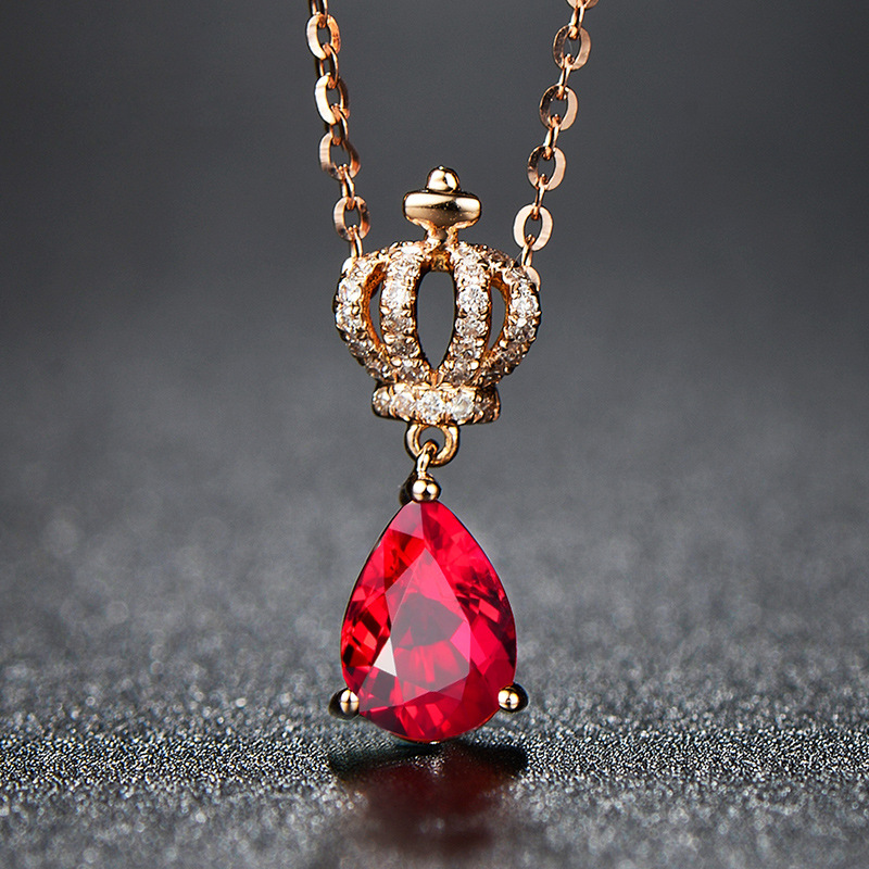 Crown Teardrop Pendant