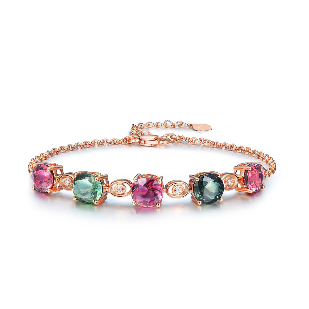 Multicolour Round-Stone Bracelet